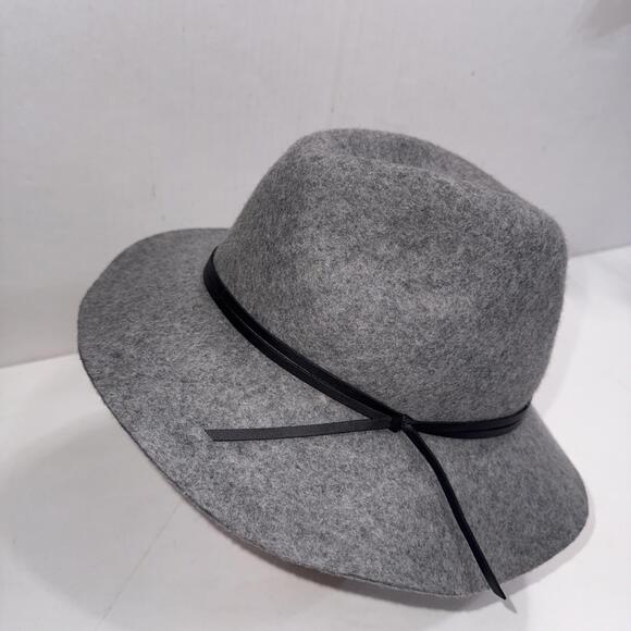 San Diego Hat Company Other - San Diego Hat Co Gray Wool Felt Fedora Hat Beaded Brim Women's One Size